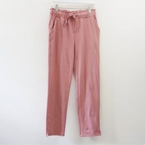 Joie Mauve Pink Extra High Waist Paperbag Straight leg Pants (M) EUC